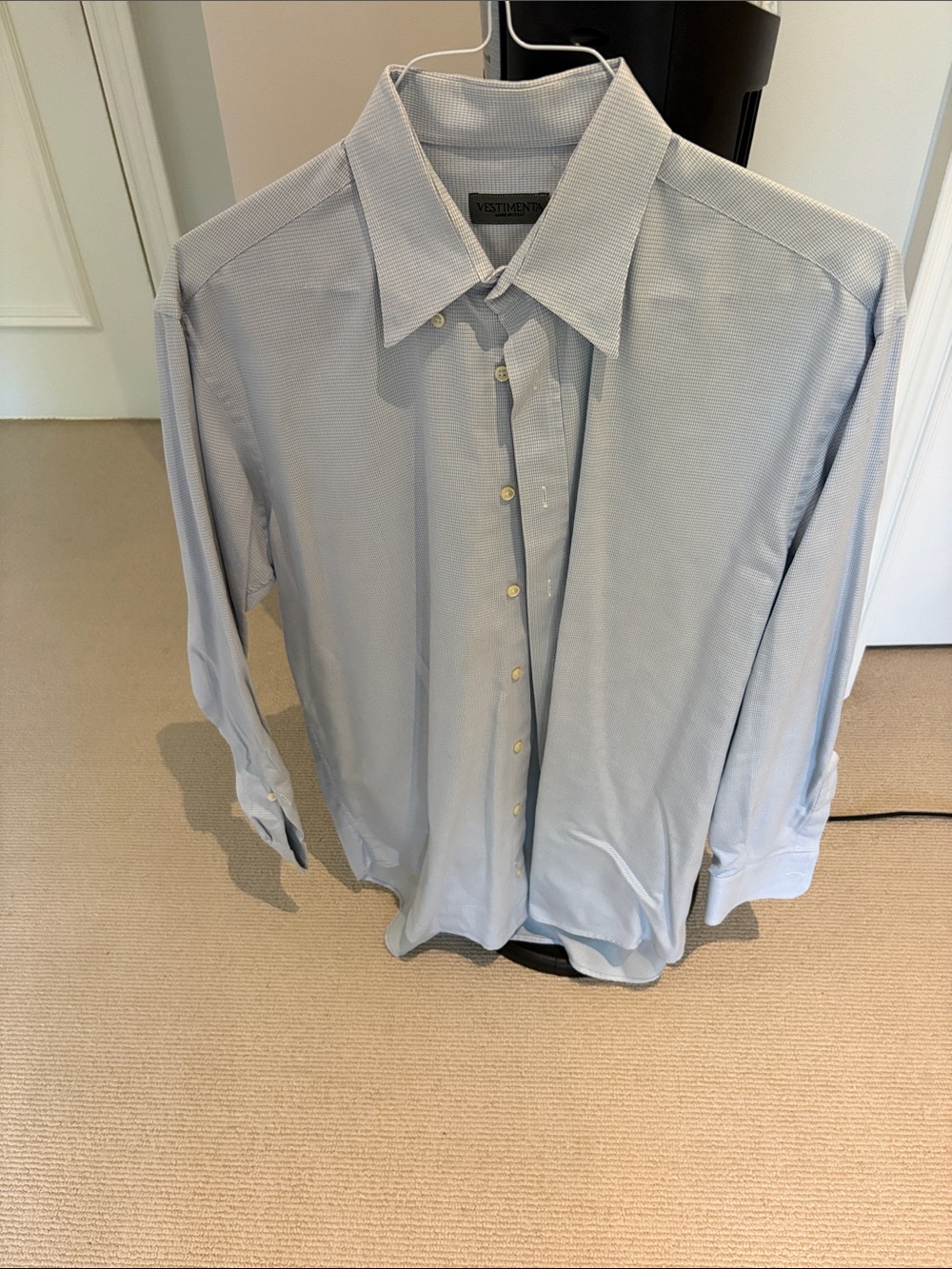 Vestinenta Pale Blue Men's Dress Shirt - Spread Collar